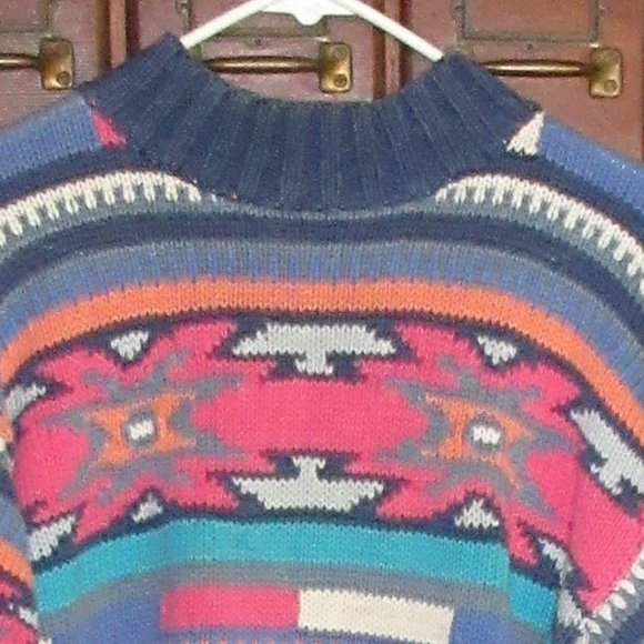 Medium Ramie Cotton Tribal Print Sweater - Picture 4 of 4